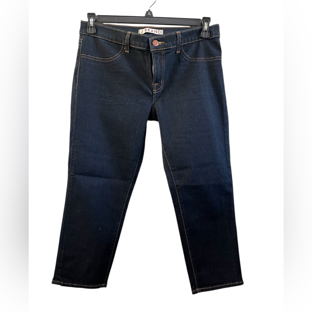 J Brand Starless Capri Cropped Skinny Denim Jeans in Dark Wash Size 31